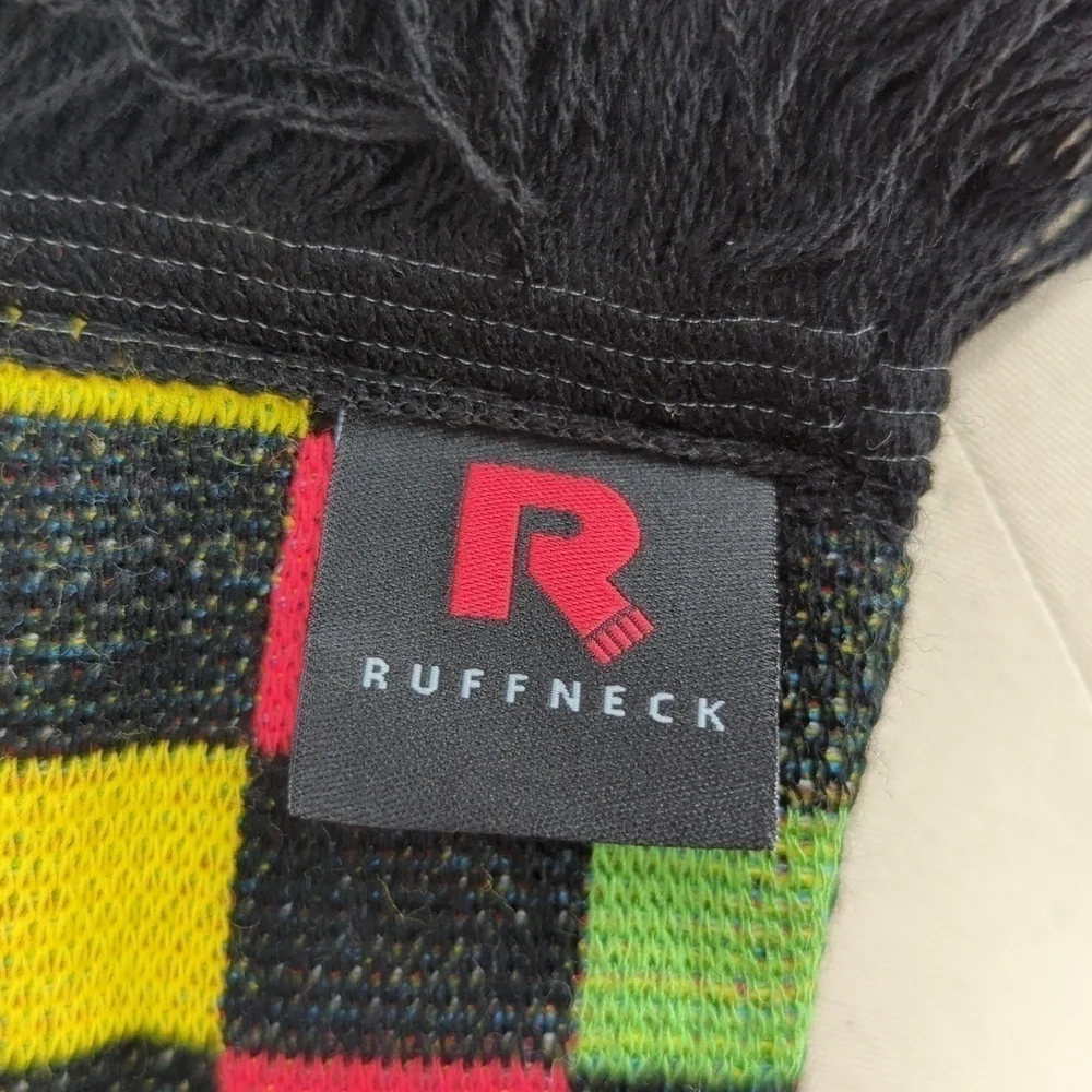 Ebay logo Knit Rectangle Scarf Black Red Blue Yellow 7.5in x 63in fall casual